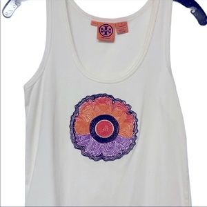 Tory Burch Women’s Embroidered Tank Top Sz M